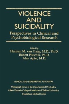 Violence and Suicidality: Perspectives in Clinical and Psychobiological Research - Apter, Alan / Plutchik, Robert (eds.)