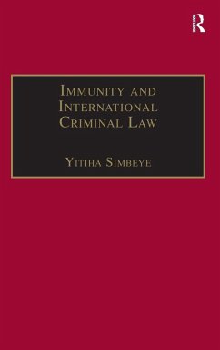 Immunity and International Criminal Law Cover Immunity and International Criminal Law