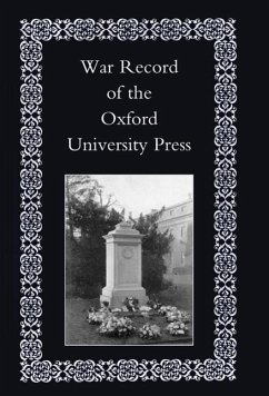 War Record of the University Press, Oxford - Oxford University Press