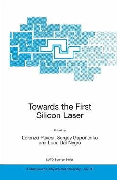 Towards the First Silicon Laser - Pavesi, Lorenzo / Gaponenko, Sergey / Dal Negro, Luca (Hgg.)
