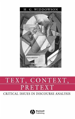 Text, Context, Pretext - Widdowson, H G