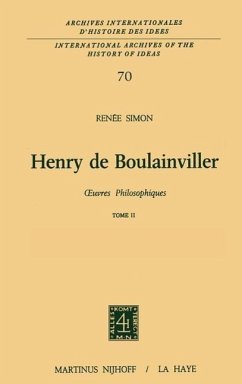 Henry de Boulainviller Tome II - Simon, Ren‚e (Hrsg.)