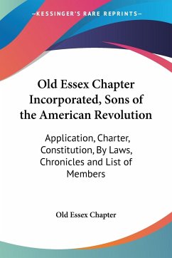 Old Essex Chapter Incorporated, Sons of the American Revolution