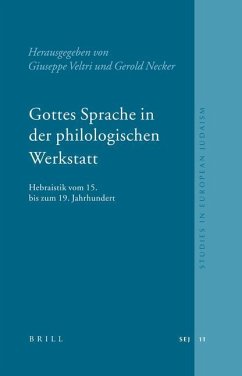 Gottes Sprache in Der Philologischen Werkstatt: Hebraistik Vom 15. Bis Zum 19. Jahrhundert - Veltri, Giuseppe; Necker, Gerold
