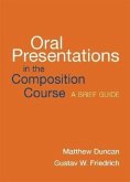 Oral Presentations in the Composition Course