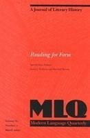 Reading for Form - Brown, Marshall; Wolfson, Susan