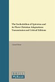 The Encheiridion of Epictetus and Its Three Christian Adaptations