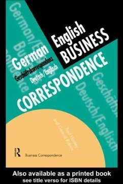 German/English Business Correspondence - Hartley, Paul; Robins, Gertrud