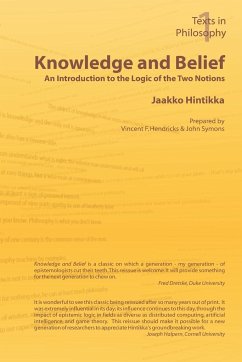 Knowledge and Belief - An Introduction to the Logic of the Two Notions - Hintikka, Jaakko