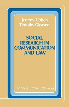 Social Research in Communication and Law - Cohen, Jeremy; Gleason, Timothy
