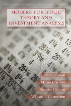 Modern Portfolio Theory and Investment Analysis - Elton, Edwin J. / Gruber, Martin J. / Brown, Stephen J. / Goetzmann, William N.