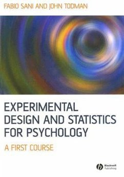 Experimental Design and Statistics for Psychology - Sani, Fabio; Todman, John