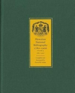 Hawaiian National Bibliography, 1780-1900