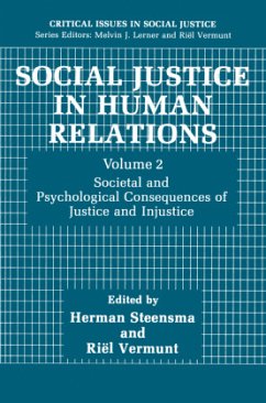 Social Justice in Human Relations Volume 2 - Steensma, Herman / Vermunt, Ri‰l (Hgg.)