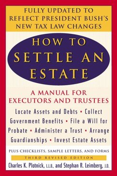 How to Settle an Estate - Plotnick, Charles K; Leimberg, Stephen R
