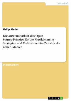 Die Anwendbarkeit des Open Source-Prinzips für die Musikbranche - Strategien und Maßnahmen im Zeitalter der neuen Medien - Riedel, Philip