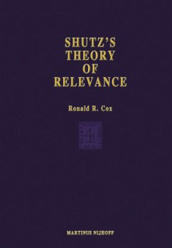 Schutz¿s Theory of Relevance: A Phenomenological Critique - Cox, R. R.