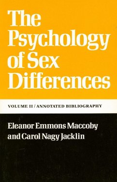 The Psychology of Sex Differences - Maccoby, Eleanor E; Jacklin, Carol Nagy