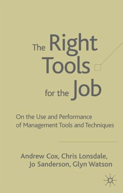 The Right Tools for the Job - Cox, A.;Lonsdale, C.;Sanderson, J.