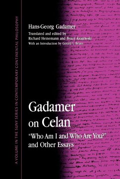 Gadamer on Celan - Gadamer, Hans-Georg