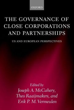 The Governance of Close Corporations and Partnerships - McCahery, Joseph A. / Raaijmakers, Theo / Vermeulen, Erik P.M. (eds.)