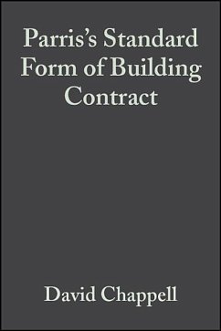 Parris's Standard Form of Building Contract: Jct 98 - Chappell, David