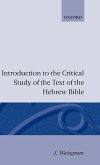 Introduction to the Critical Study of the Text of the Old Testament Introduction to the Critical Study of the Text of the Old Testament
