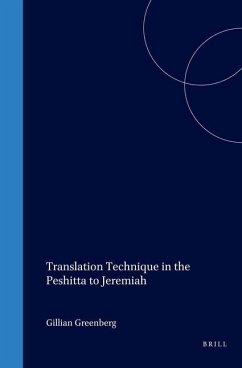 Translation Technique in the Peshitta to Jeremiah - Greenberg, Gillian