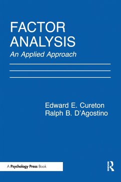 Factor Analysis - Cureton, Edward E; D'Agostino, Ralph B
