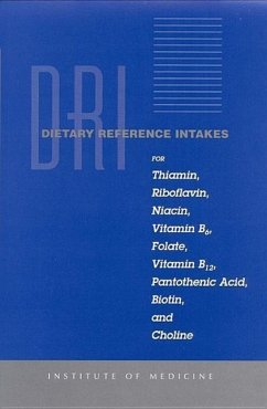 Dietary Reference Intakes for Thiamin, Riboflavin, Niacin, Vitamin B6, Folate, Vitamin B12, Pantothenic Acid, Biotin, and Choline - Institute Of Medicine; Food And Nutrition Board; Subcommittee on Upper Reference Levels of Nutrients; Standing Committee on the Scientific Evaluation of Dietary Reference Intakes and Its Panel on Folate Other B Vitamins and Choline