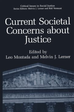 Current Societal Concerns about Justice - Montada, Leo / Lerner, Melvin J. (eds.)
