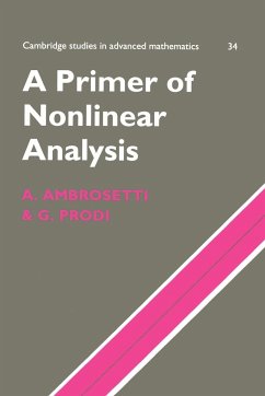 A Primer of Nonlinear Analysis - Ambrosetti, Antonio (Scuola Normale Superiore, Pisa); Prodi, Giovanni (Universita degli Studi, Pisa)