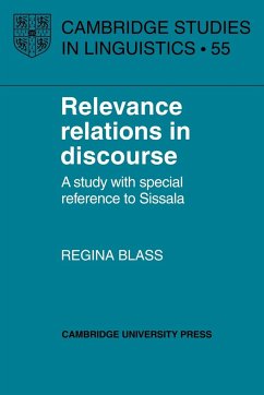 Relevance Relations in Discourse - Blass, Regina