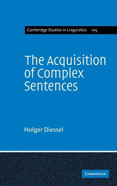 The Acquisition of Complex Sentences - Diessel, Holger