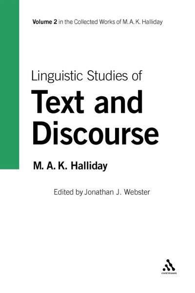 Linguistic Studies of Text and Discourse Linguistic Studies of Text and Discourse