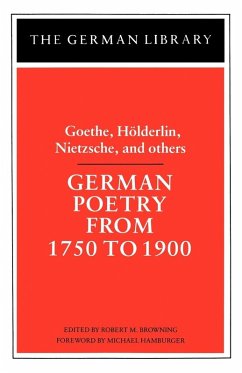 Cover German Poetry from 1750 to 1900