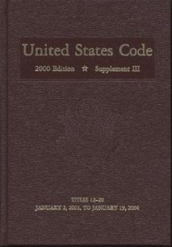 United States Code, 2000, Supplement 3, V. 2