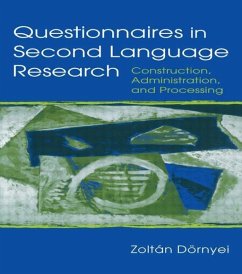 Questionnaires in Second Language Research - Dornyei, Zoltan; Dornyei; Dornyei, Zoltn