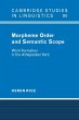 Morpheme Order and Semantic Scope - Bild 1