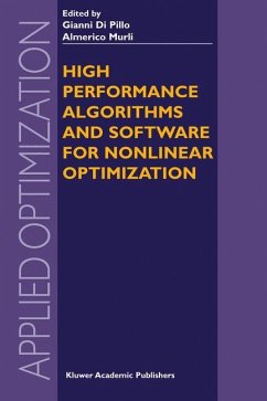 High Performance Algorithms and Software for Nonlinear Optimization - Di Pillo, Gianni / Murli, Almerico (Hgg.)
