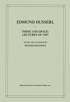 Thing and Space - Husserl, Edmund