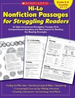 Hi-Lo Nonfiction Passages for Struggling Readers: Grades 6-8 - Teaching Resources, Scholastic; Scholastic