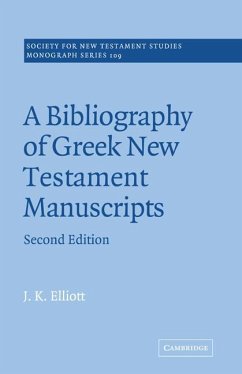 Cover A Bibliography of Greek New Testament Manuscripts
