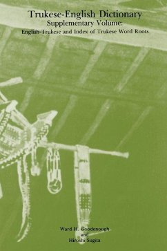 Cover Trukese-English Dictionary, Supplementary Volume