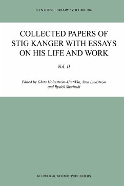 Collected Papers of Stig Kanger with Essays on his Life and Work Volume II - Holmström-Hintikka, Ghita / Lindström, Sten / Sliwinski, R. (eds.)