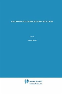 Phänomenologische Psychologie - Husserl, Edmund;Biemel, W.