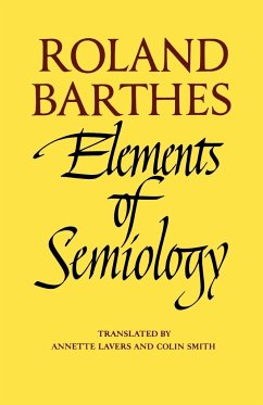 Elements of Semiology - Barthes, Roland