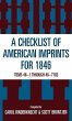 Checklist of American Imprints 1846 - Bild 1