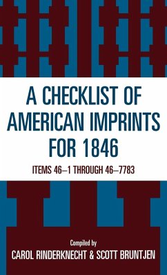 Checklist of American Imprints 1846 - Rinderknecht, Carol