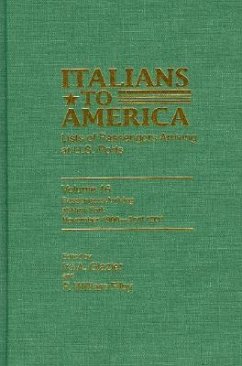 Italians to America, November 1900-April 1901: Lists of Passengers Arriving at U.S. Ports